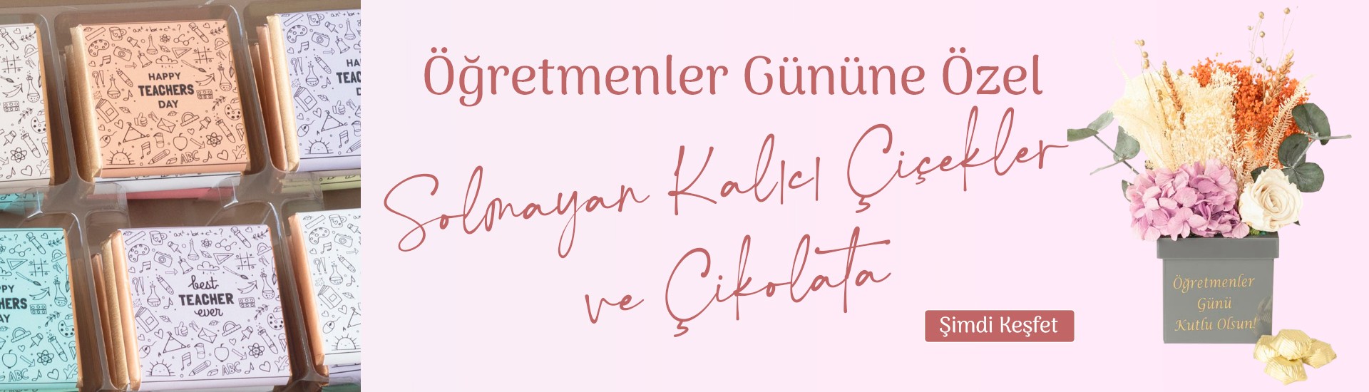 öğretmenler günü solmayan çiçek