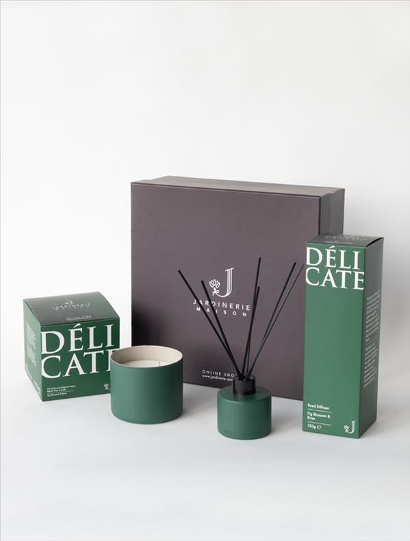 Alice ve Delicate Candle ve Reed Diffuser (İncir ve Gül Kokulu) Hediye Seti